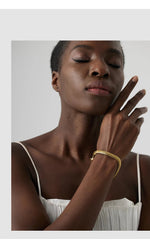 pulseira de corrente de aço inoxidável metal cor dourada geométrica moda feminina acessórios