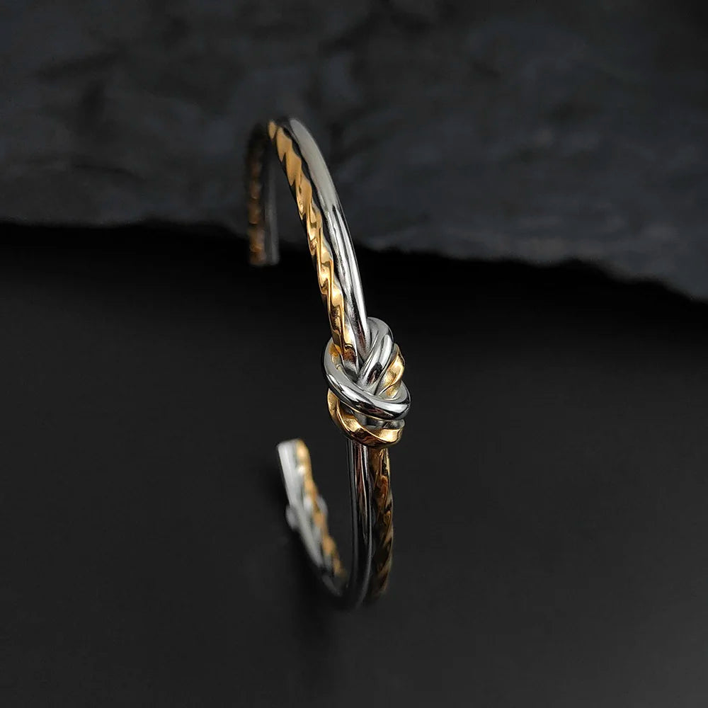 Pulseira de aço inoxidável para mulheres, pulseiras irregulares prateadas com abertura ajustável, pulseiras para casal, acessórios de joias, presentes