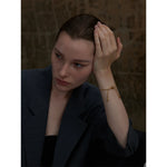 Pulseira ajustável banhada a ouro