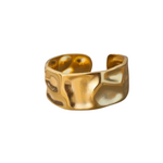 Anel Geometria Dourada