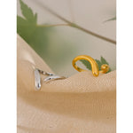 Anel ajustável prata moderno