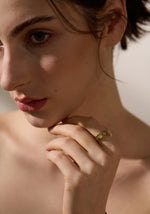 Anel de zircônia cúbica coração 