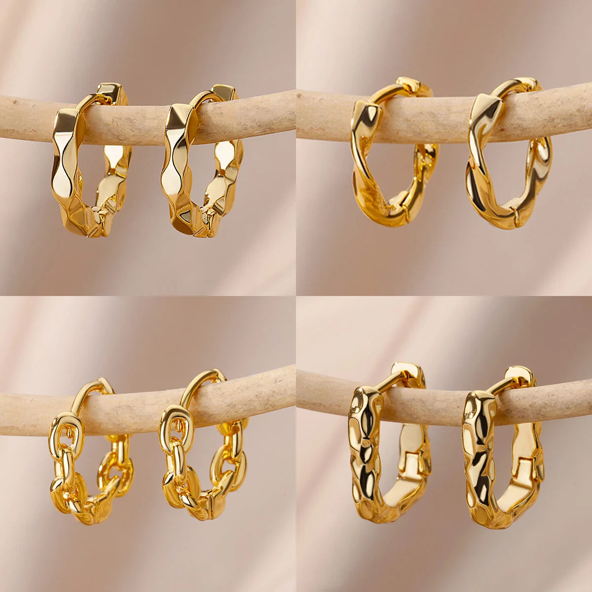 Brincos argola dourado