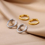 Brincos redondos de argola elegantes para mulheres 