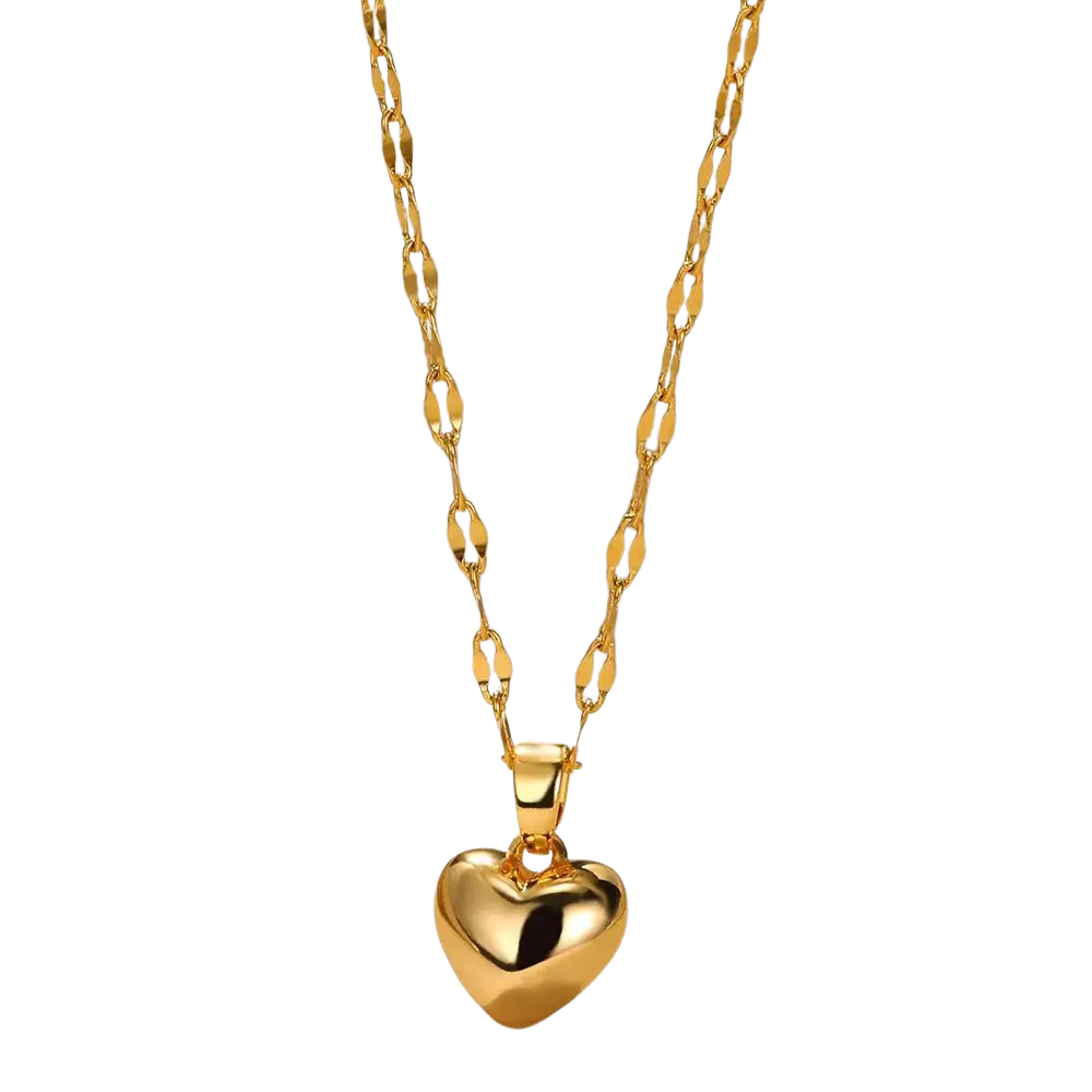 Colar Pingente Coração Dourado