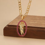 Colar de zirconio colorido personalizado, elegante, leve, luxuoso e versátil