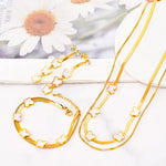 conjunto borboletas colar/pulseira/brinco 