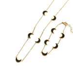 Conjunto de joias brilho da lua inspirado na beleza noturna