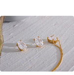 Colar e Brincos Gotas Brilhantes