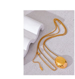 Colar ajustavel oval pingente