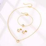 Colar e pulseira geometrico dourado