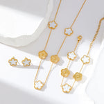 Conjunto de Joias Flor de Ameixa