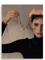 Colar pulseira 18k banhado a ouro jóias delicadas