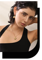 Conjunto de brincos e colar de concha de verão da moda em aço inoxidável cor dourada joias à prova d'água para mulheres