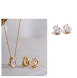 Colar e Brincos Gotas Brilhantes