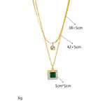  Colar e Pulseiras para Mulheres, Nova Tendência, Conjunto de Jóias Não-desbotamento, Presente Quadrado, 316L