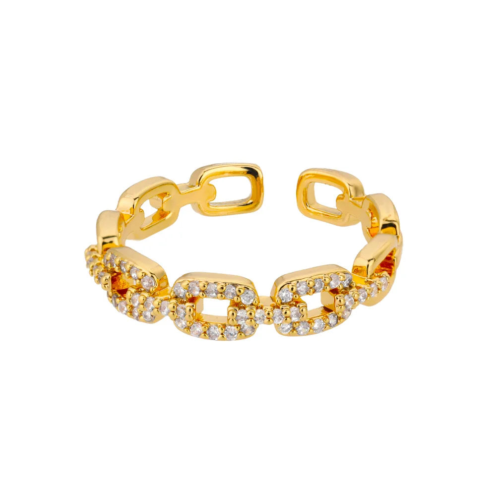 Clássico zircão torção corrente anéis para mulheres de aço inoxidável elegante casal anel jóias de casamento presente bijoux femme frete grátis