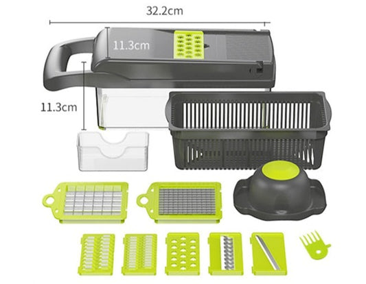 Cortador de Vegetais Multifuncional 12 Peças