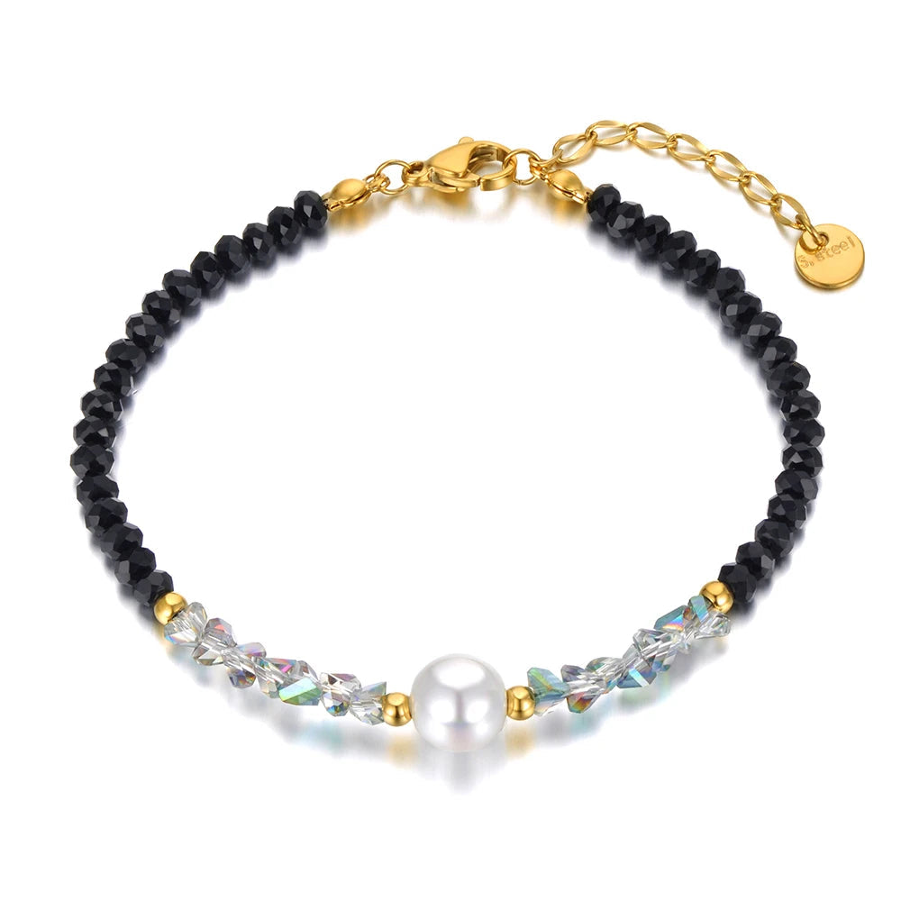 pulseira na moda 18k banhado a ouro branco 
