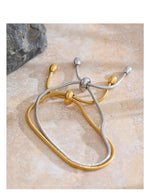 Pulseira ajustável banhada a ouro