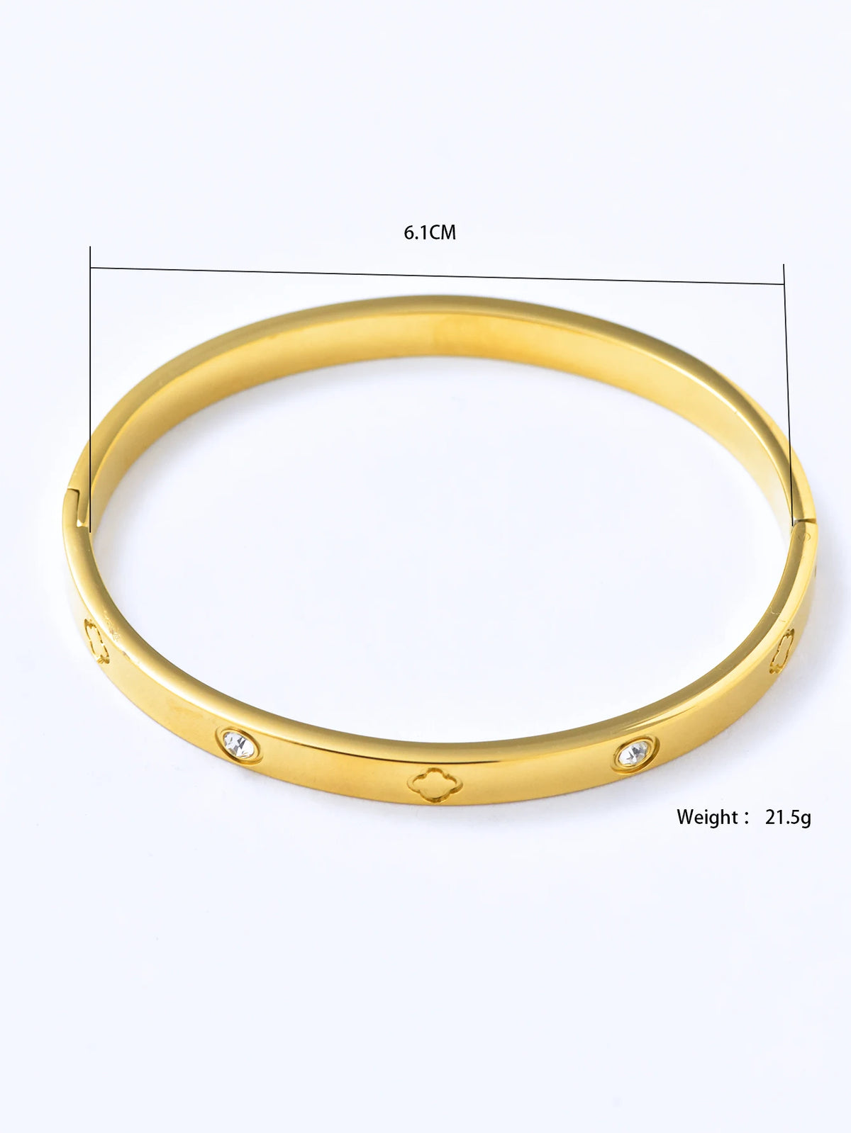  pulseira de trevo de aço inoxidável e conjunto de pulseira de zircônia para acessórios ou presentes diários femininos