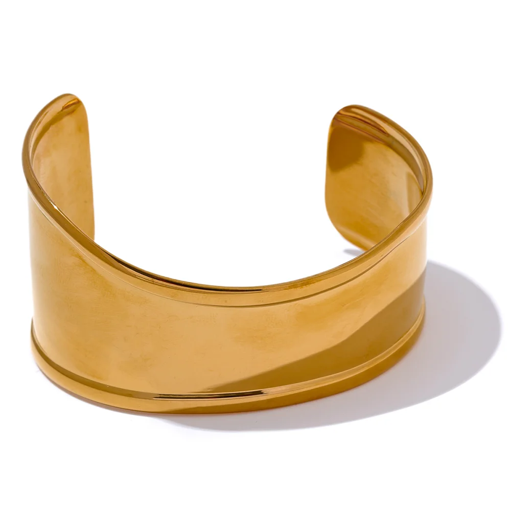 Pulseira larga dourada