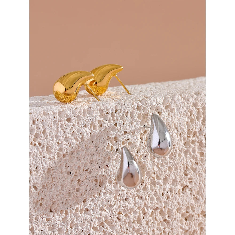 Brincos Elegantes Gota de Água