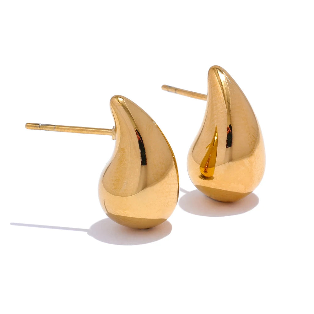 Brincos Elegantes Gota de Água