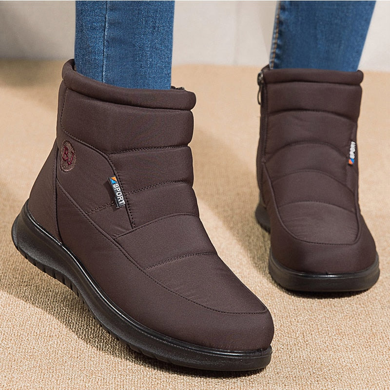 bota de inverno impermeável feminina