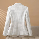 Suit Jacket Women Temperament Socialite Overcoat 2025 Spring Autumn New Outerwear Chic Design Elegant Blazer Coat Female Tops