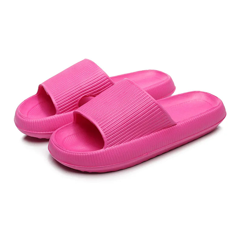 chinelo nuvem rosa