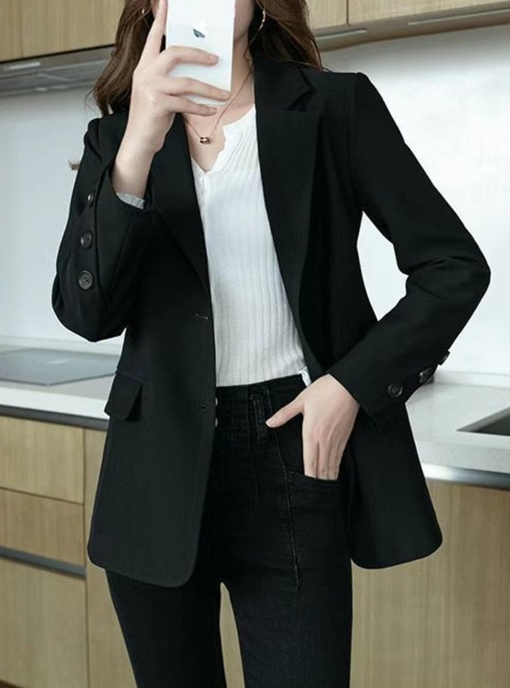 blazer preto feminino alfaiataria