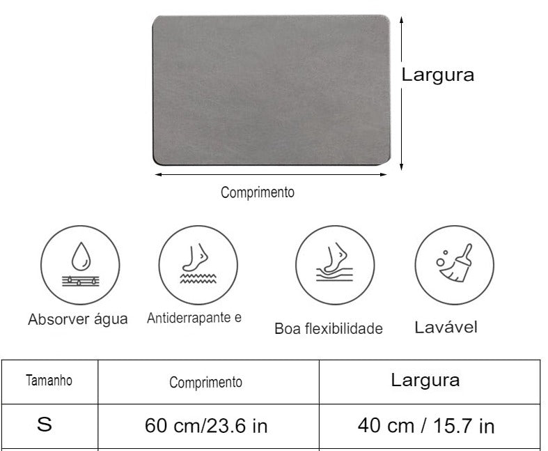 tapete absorve agua