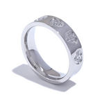 Anel de prata zircônia cúbica coração 