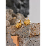 Brincos de coração com zircônia cúbica AAA brilhante hipoalergênico joias 