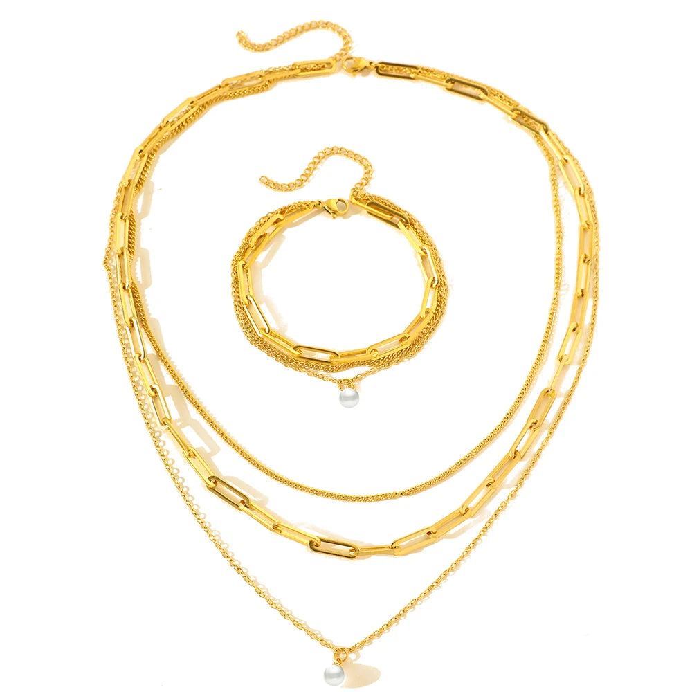 Conjunto de joia de perola