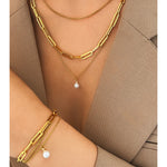 Conjunto de Joias Pérola e Corrente