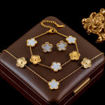 Conjunto de Joias Flor de Ameixa